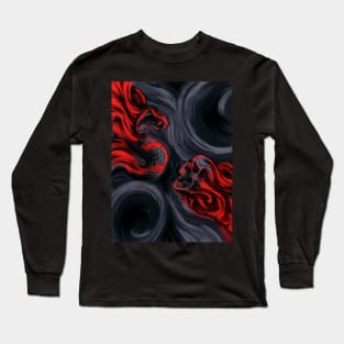 Skull & Snake (red) Long Sleeve T-Shirt